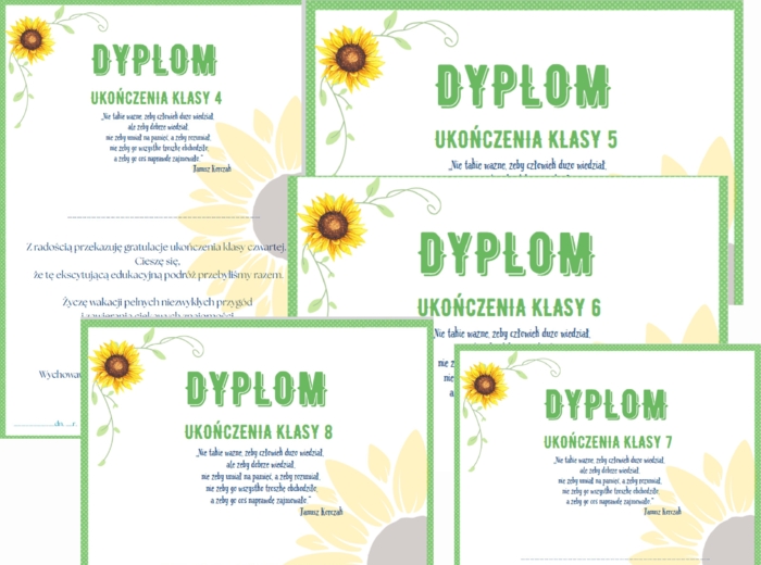 Dyplom na zakończenie roku