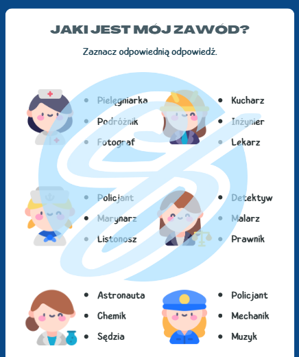 LEKCJA O ZAWODACH DLA MŁODSZYCH DZIECI TRENING UMIEJĘTNOŚCI SPOŁECZNYCH TUS