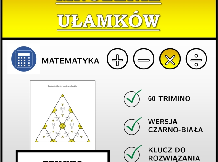 Trimino - Mnożenie ułamków | matematyka