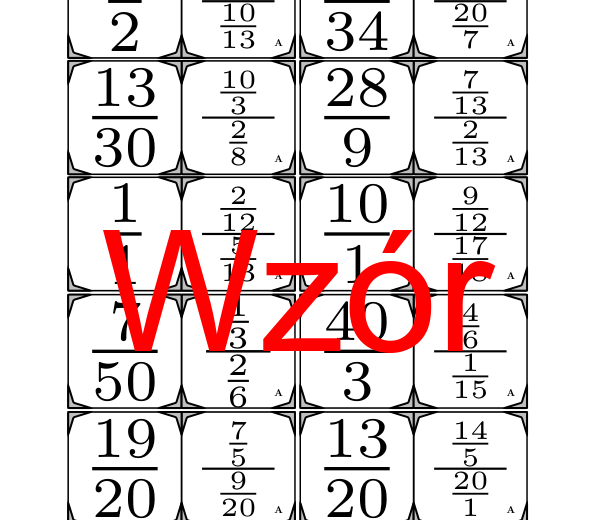 Domino - Ułamki złożone | matematyka