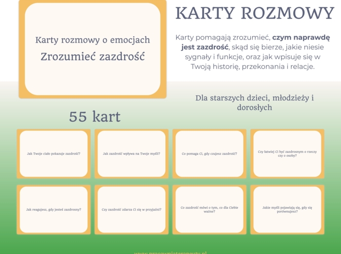 Karty rozmowy o emocjach : Zrozumieć Zazdrość