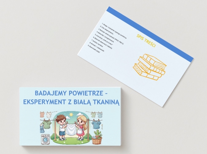 Badanie zanieczyszczenia powietrza w okolicy (zawieszenie białej tkaniny i obserwacja osiadającego pyłu).