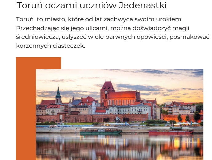 "Toruń oczami uczniów Jedensatki"