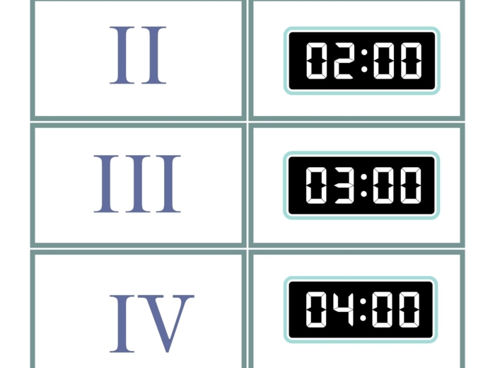 Memory - różne sposoby przedstawiania liczb 1-10