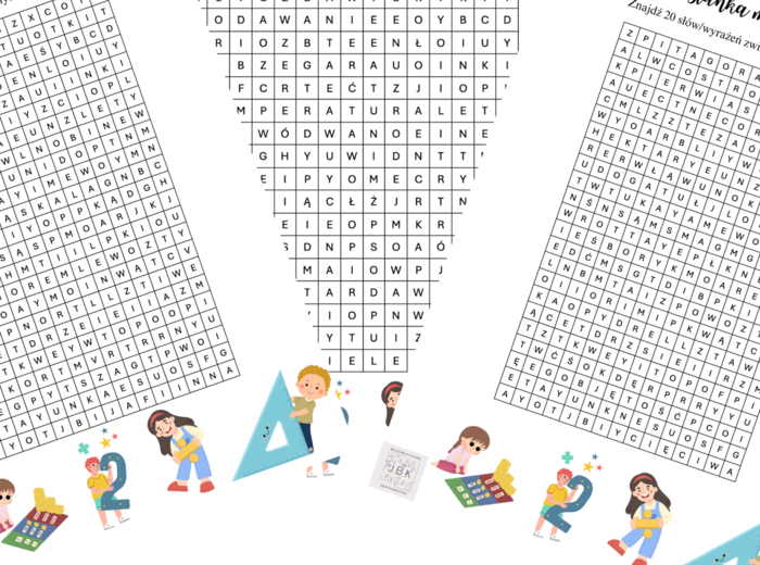 Wykreślanki matematyczne - Dzień Matematyki/Dzień liczby PI