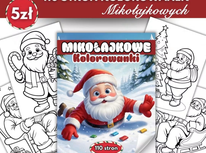 🧑‍🎄Mikołajkowe Kolorowanki Dla Najmłodszych 🎄☃️ 110 stron przepięknych ilustracji ❄️
