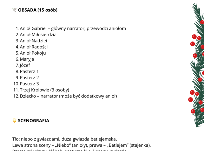 PAKIET 3 SCENARIUSZY NA JASEŁKA 🎅🏼🌟