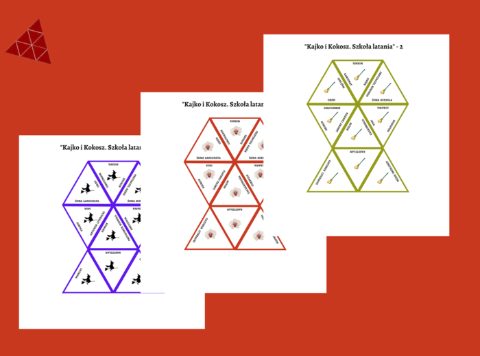"KAJKO I KOKOSZ. SZKOŁA LATANIA" - trimino 9 elementów