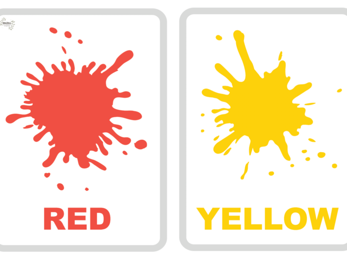 Karty z nazwami kolorów - Cards with colors