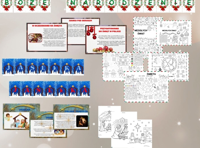 PAKIET MATERIAŁÓW NA GRUDZIEŃ WEDŁUG KALENDARZA ŚWIĄT I DNI NIETYPOWYCH