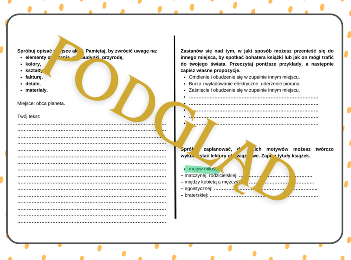 Sposób na opowiadanie - poradnik, ćwiczenia, karty pracy