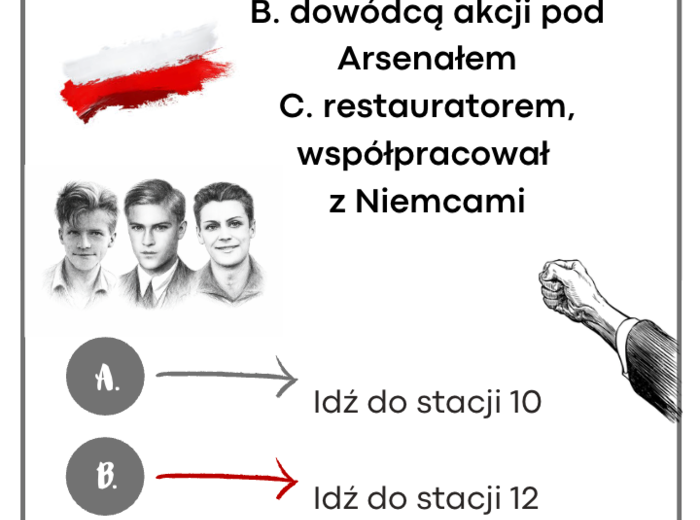 "Kamienie na szaniec" - STACJE ZADANIOWE (lekcja w ruchu)