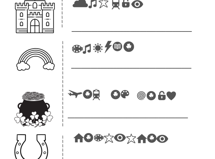 Plakat na Dzień Świętego Patryka - Zabawa z Rebusami dla Dzieci