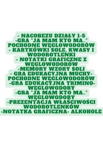 Zestaw chemia klasa 8 - pomoce dydaktyczne