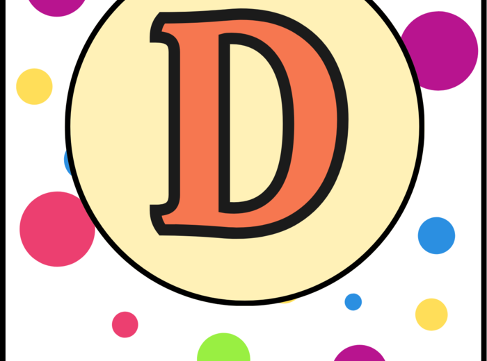 DZIEŃ KROPKI – girlanda – napis – gazetka – szkoła – wersja 3