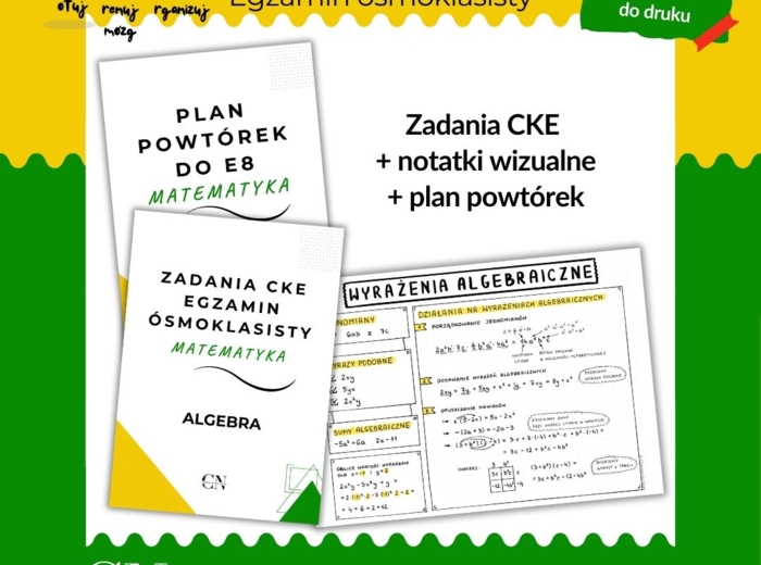 Powtórzenie E8 Egzamin ósmoklasisty – Algebra