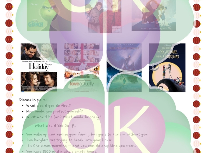 🎬 Home Alone: A Christmas Chaos – Vocabulary, Emotions & Family Fun (Materiał do nauki angielskiego na podstawie filmu „Kevin sam w domu”) – poziom A2–B2, 6 stron, Kevin sam w domu, święta, film po angielsku, słuchanie, mówienie, pisanie, słownictwo, emo