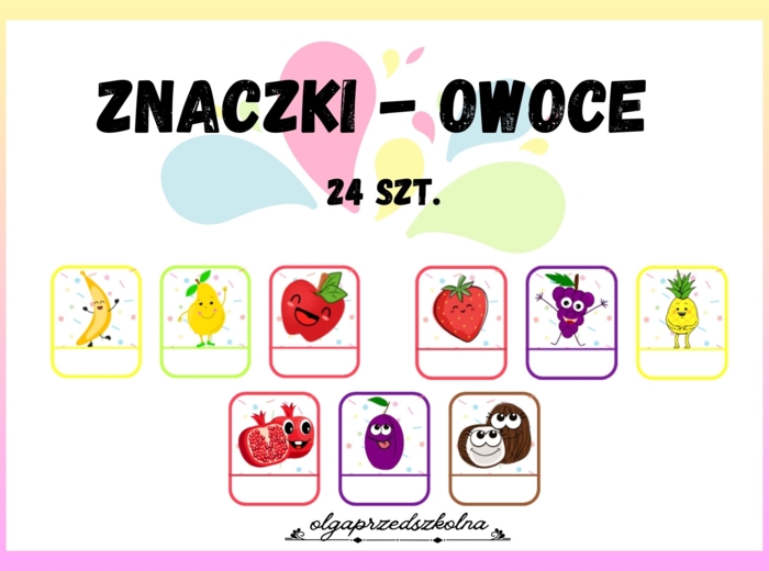 Znaczki - owoce