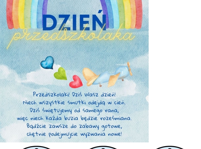 Kartki z życzeniami i medale na dzień przedszkolaka 20 WRZEŚNIA