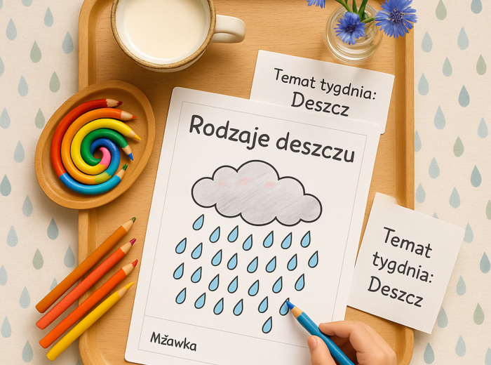 Karta pracy: "Rodzaje deszczu"