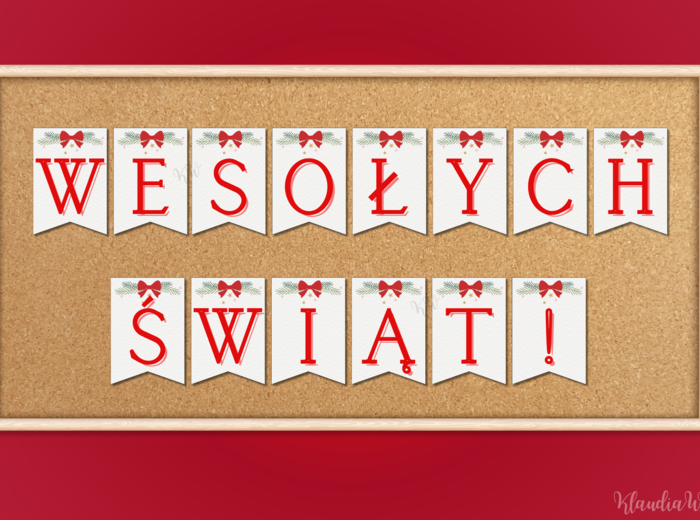 Girlanda „Wesołych Świąt Bożego Narodzenia!”