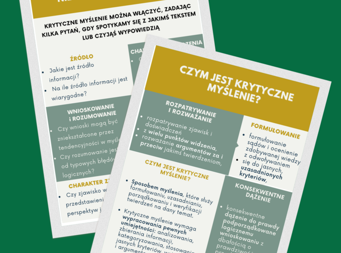 Jak krytycznie czytać teksty nie tylko w internecie: krytyczne myślenie