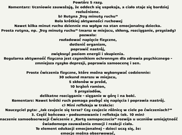 Scenariusze edukacja zdrowotna klasa 6 część 2 (lekcje 17-32) na podstawie programu nauczania proponowanego przez MEN HOLISTYCZNA EDUKACJA PROZDROWOTNA W SZKOLE PODSTAWOWEJ – CIAŁO, UMYSŁ, DUCH. Program nauczania edukacji zdrowotnej dla klas IV-VIII szko