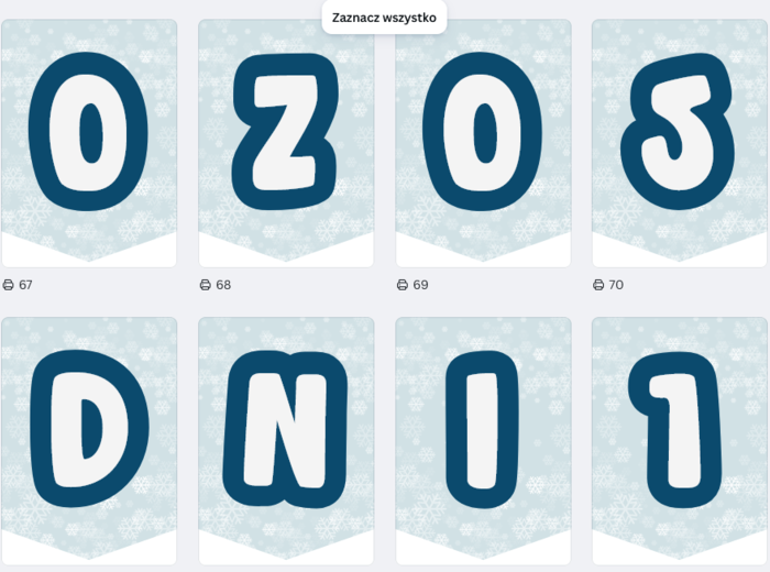 Zestaw dekoracyjny/ Zimowa gazetka - zasady bezpiecznych ferii, napis do ferii pozostało