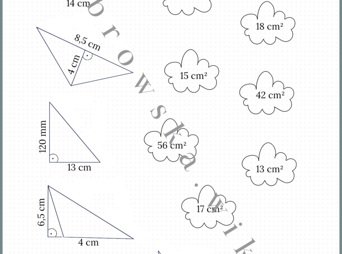 Pole trójkąta - karta pracy