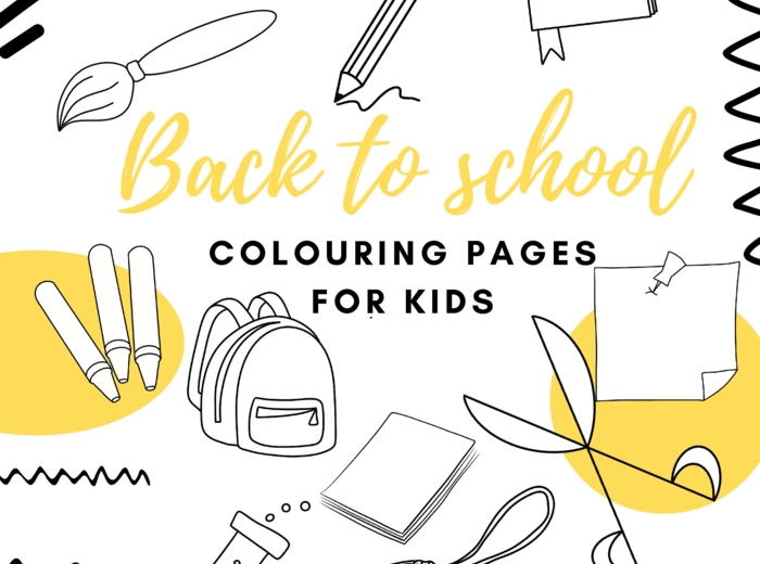 Back to School Coloring Pages for Kids. Powrót do szkoły. Kolorowanka