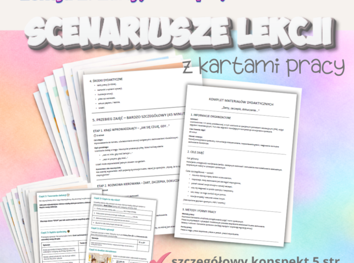 Scenariusz zajęć z kartami pracy: Lekcja 2. Żarty, zaczepki, dokuczanie…