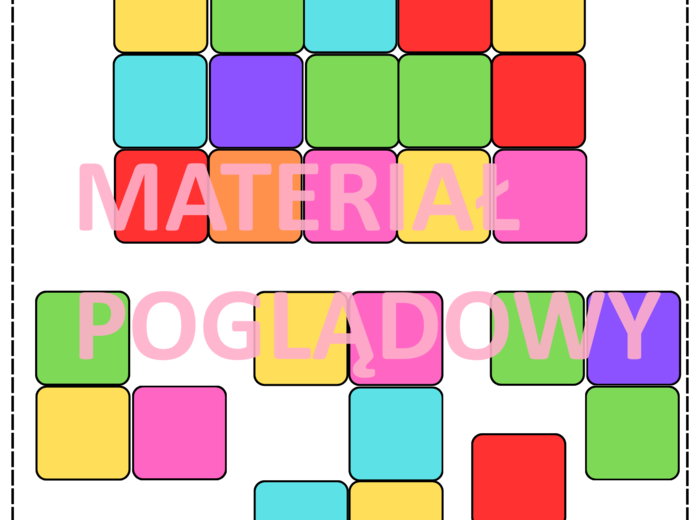 Bloktris - łamigłówka logiczna. Gra dydaktyczna. Dzień Kropki.