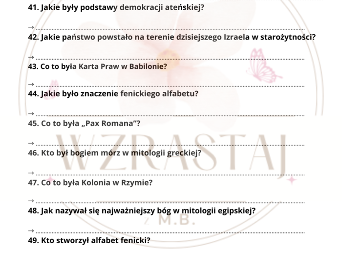 Na osi czasu - starożytność - powtórka do matury