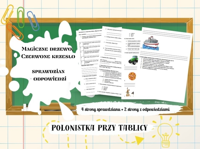 „Magiczne drzewo. Czerwone krzesło” – sprawdzian z treści + odpowiedzi