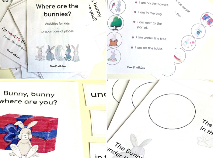 J.angielski. Klasa 1-3. Where are you bunnies? - przyimki miejsca