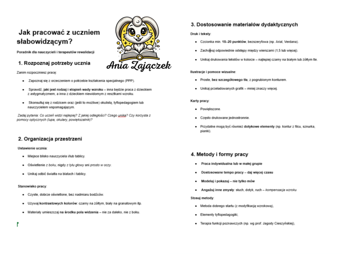 Wpisy do Dziennika Uczeń Słabowidzący