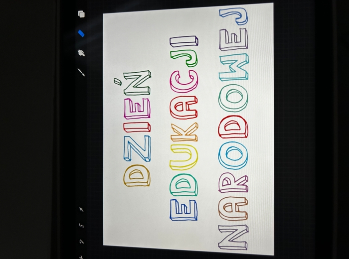 Girlanda i napis Dzień Edukacji Narodowej