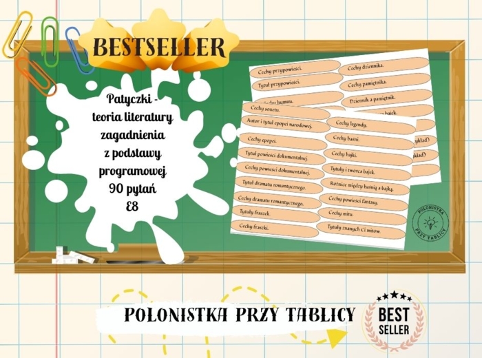 Patyczki: teoria literatury - zagadnienia z podstawy programowej
