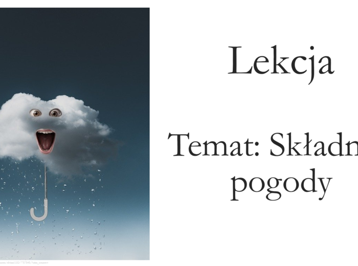 Klasa 4 - Składniki pogody