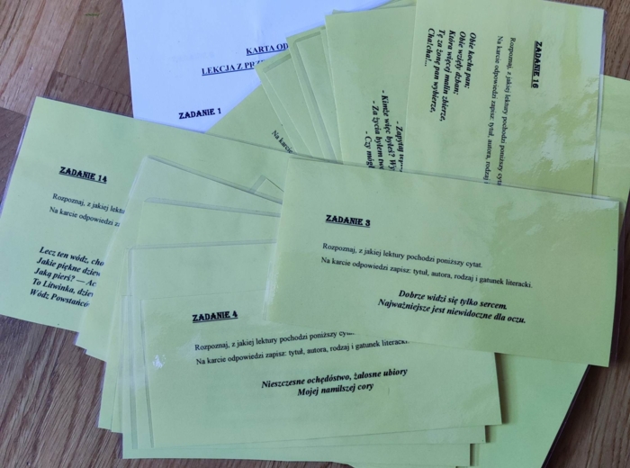 Lekcja z przesiadką- cytaty - Egzamin 8