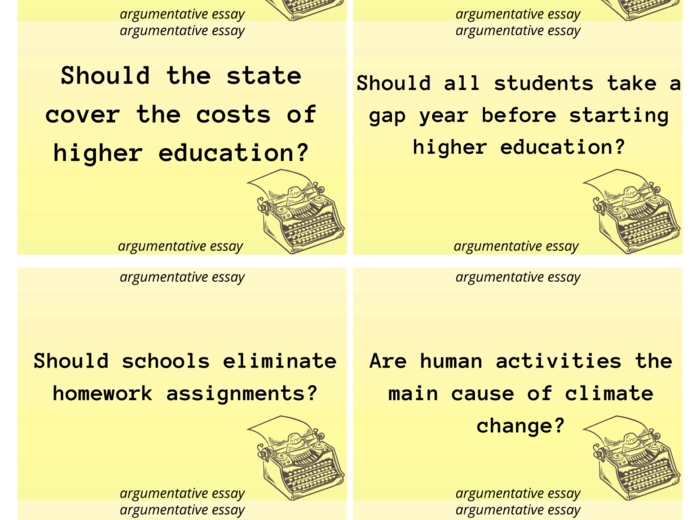 Argumentative essay topics matura