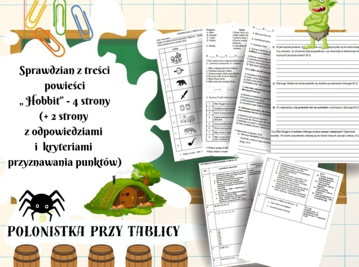 „Hobbit" sprawdzian z treści, odpowiedzi, zasady przyznawania punktów