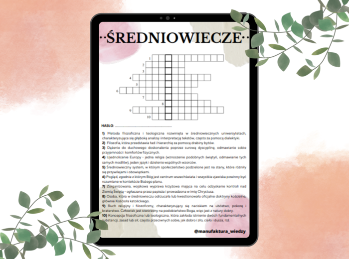 Krzyżówka - średniowiecze