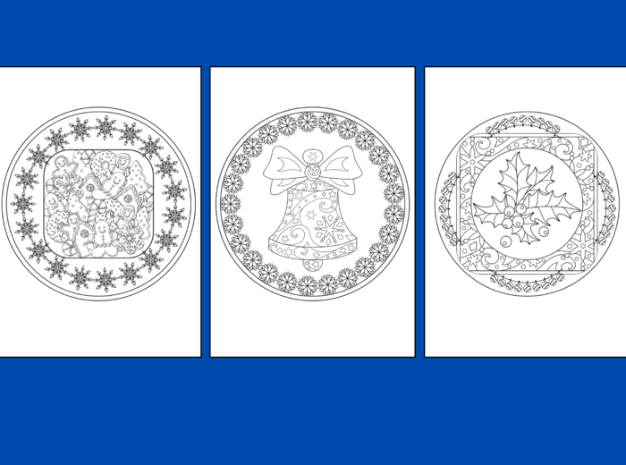 ZIMOWA MANDALA – zima – kolorowanka – biblioteka - świetlica - gazetka - mandale - 13 szt.