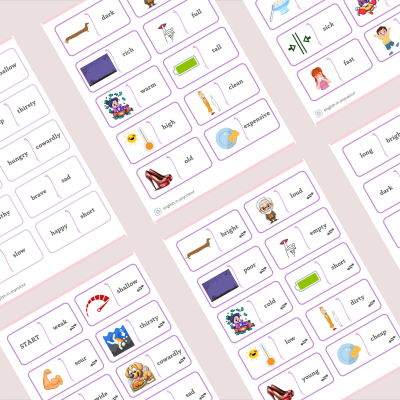 Angielski - słownictwo A1/A2 - zestaw 7 ebooków tematycznych