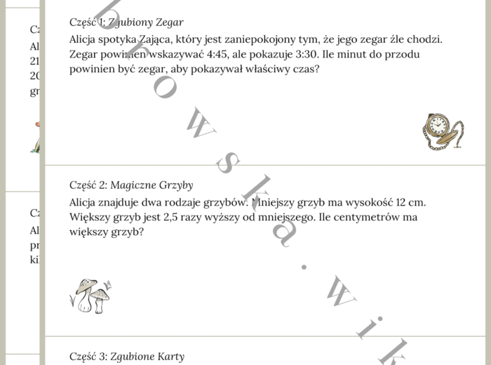 Alicja w Krainie Czarów - Matematyczna Przygoda