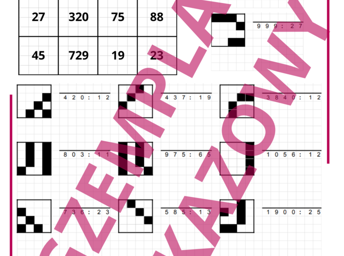 Odkoduj obrazek - dzielenie sposobem pisemnym przez liczby wielocyfrowe