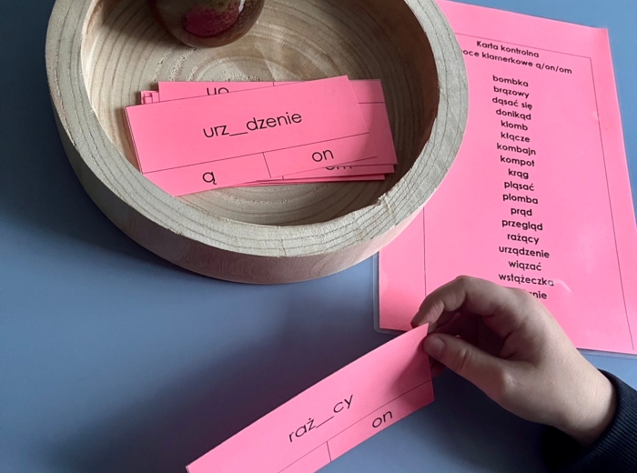 Ortografia "ą", "om", "on" pomoce klamerkowe