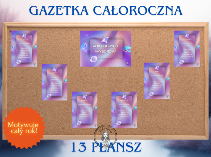 🌟 Rok Dobrych Wyborów — zestaw motywacyjnych plansz do druku