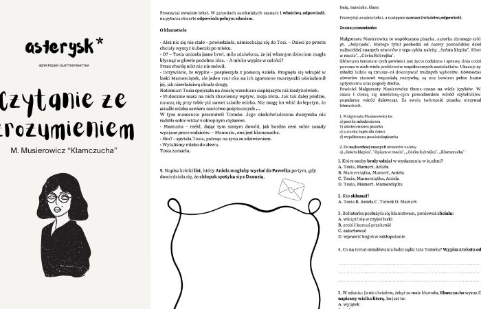 Małgorzata Musierowicz "Kłamczucha" - czytanie ze zrozumieniem